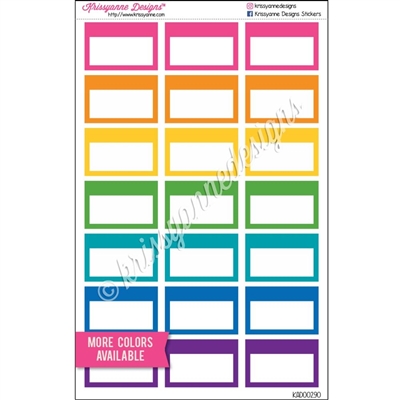 Square Corner Color Block Half Box - Set of 21