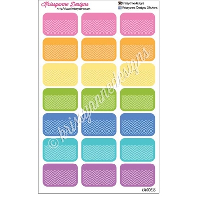 Round Corner Color Block Half Box - Pastel Rainbow with Chevron Overlay ...