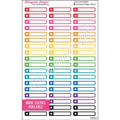 Checklist Sample Color Small Color Block Checklists - Set of 54