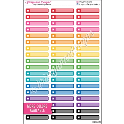 Checklist Sample Color Small Color Block Checklists with Overlay - Set of 54