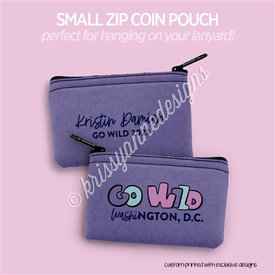 Small Zipper Pouch | GO Wild DC Purple